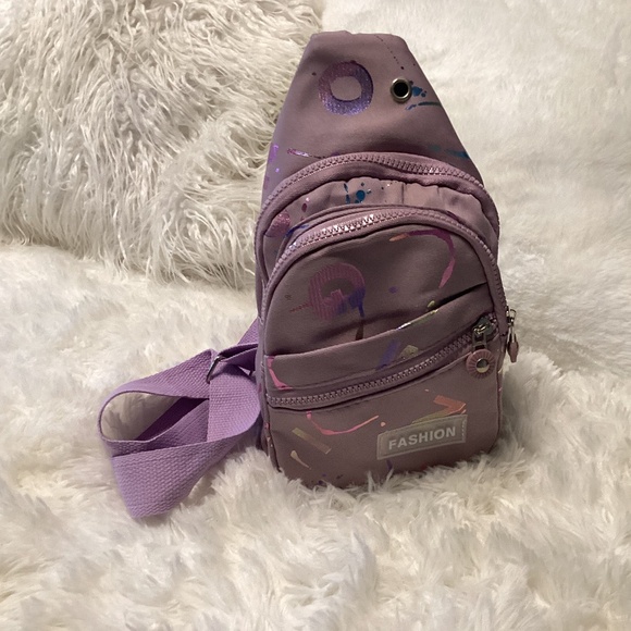 Jing Pin Women Sling Bag, Size Medium, Color Purple Multi Color - Picture 1 of 2